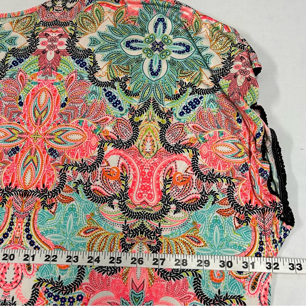 Cacique Lane Bryant Swim Cover Up Top Size 18/20 Popover Boho Beach Vacation - Picture 5 of 8